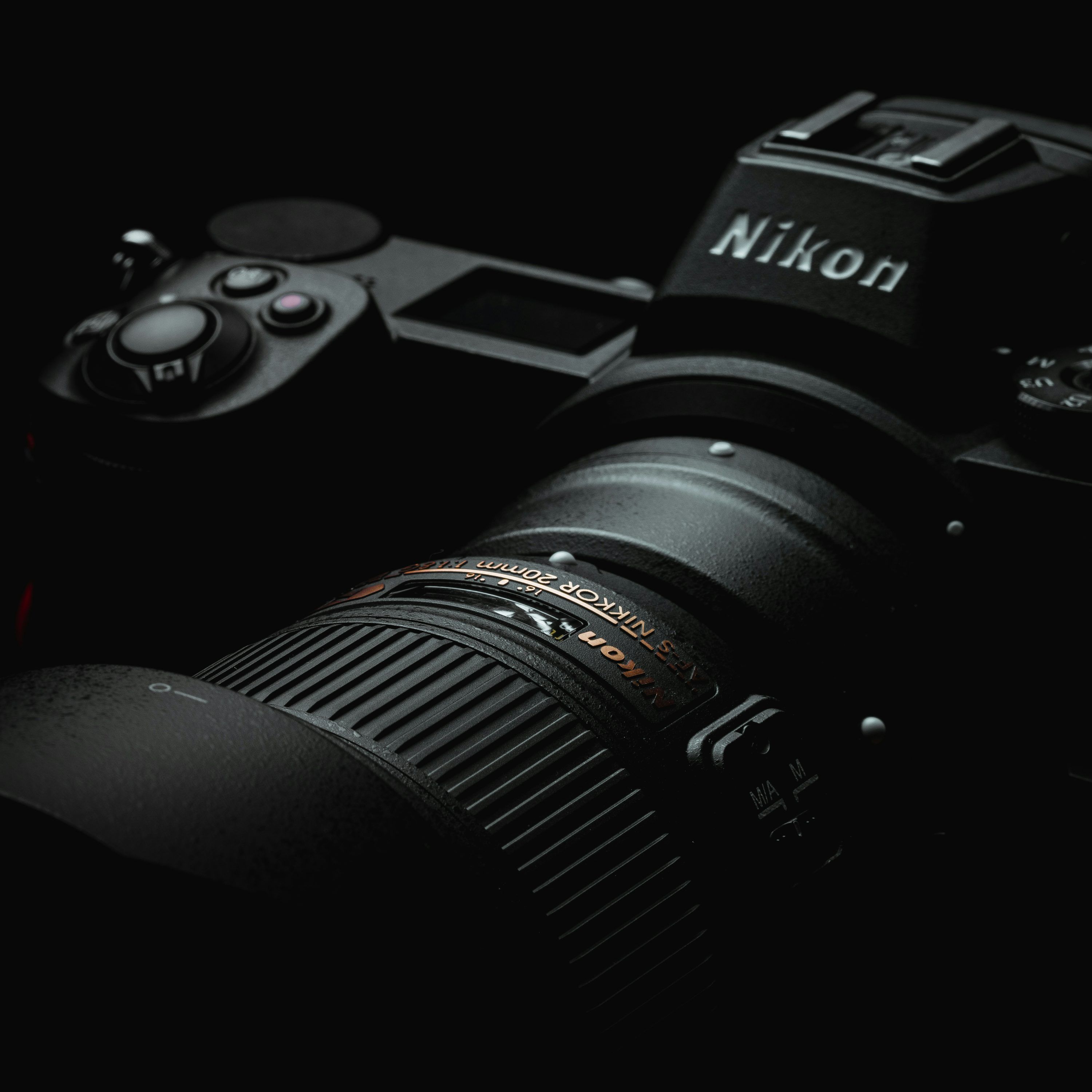 3000x3000 Black nikon dslr camera on white surface