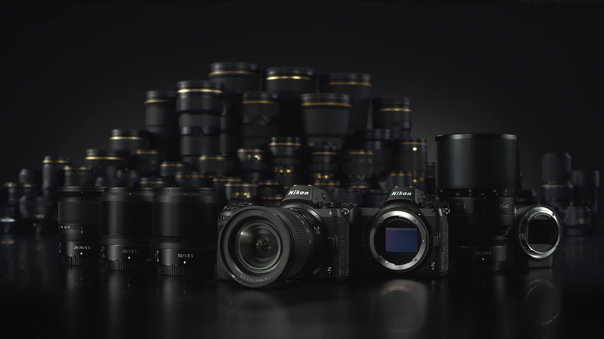 2048x1152 Wallpaper Nikon Z Camera Wallpaper Z6 NIKON Z6II Z7II Camera Skin Brushed Ti