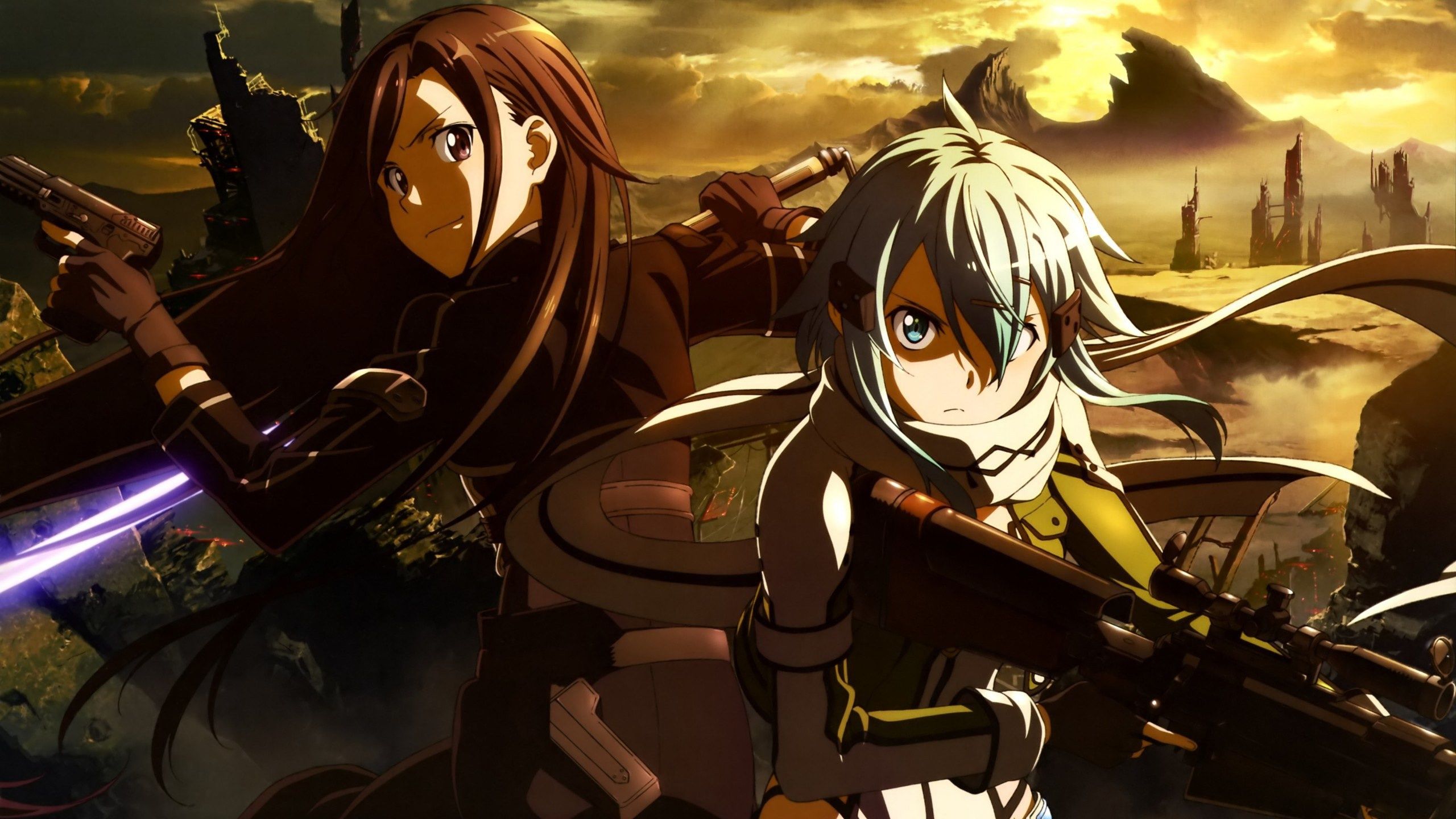 2560x1440 Free shino wand, GGO 2K wallpaper for desktop and phone