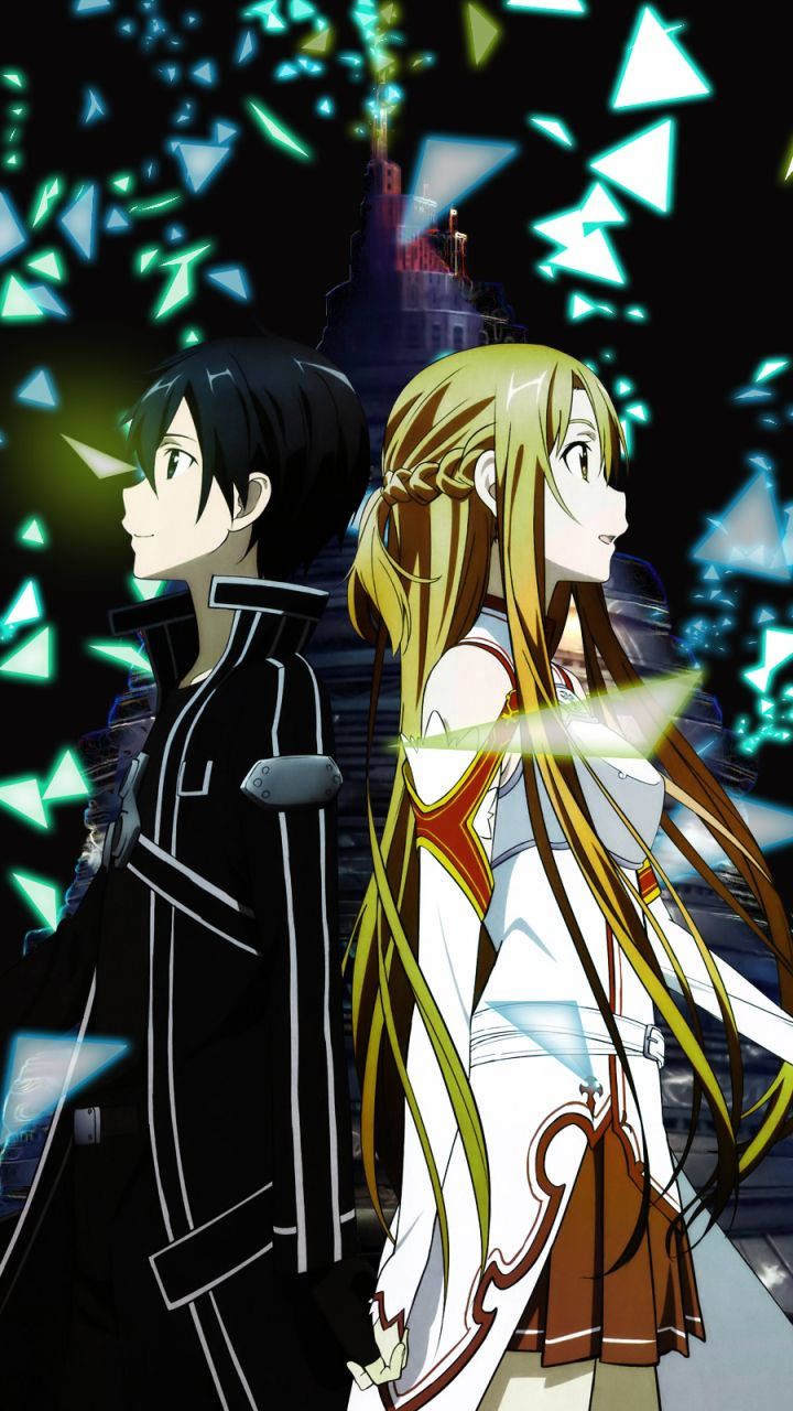720x1280 Download Kirito, Asuna and Yui journeyMMORPG Sword Art Online Wallpaper