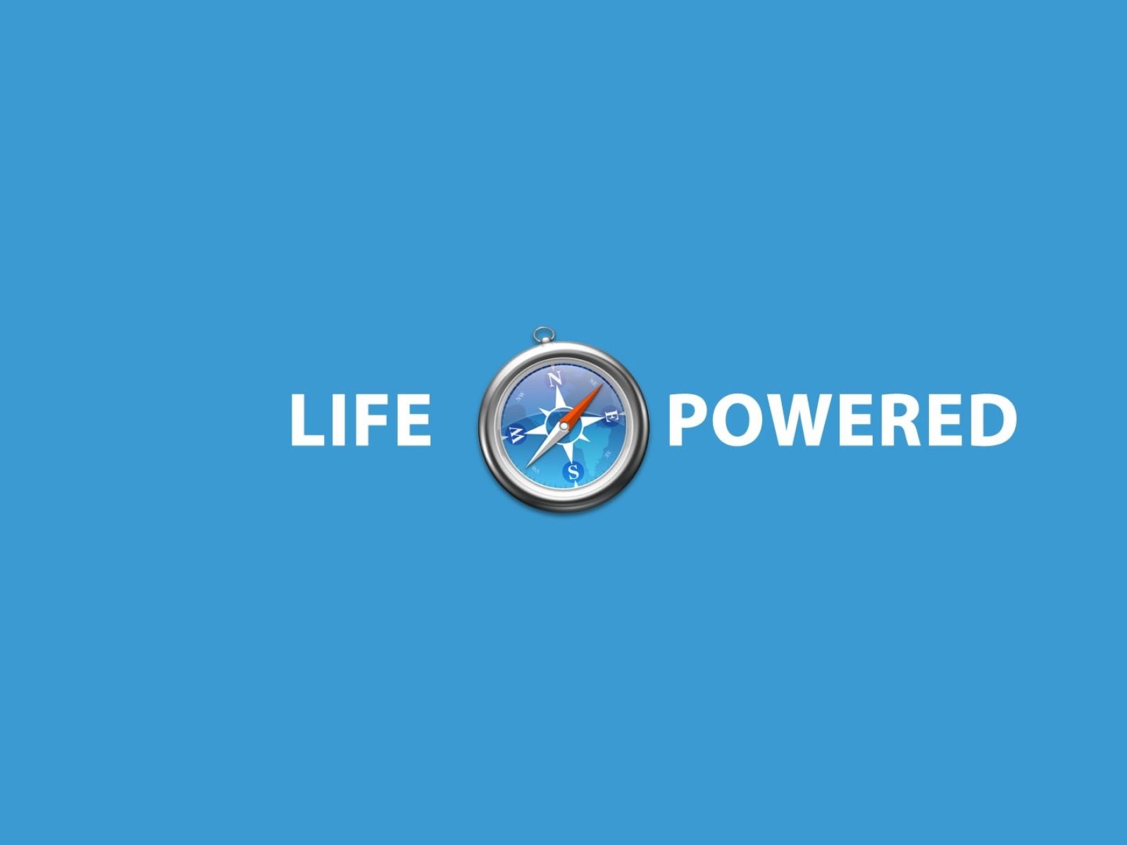 1600x1200 Safari browser logo on blue background Desktop wallpaper 1600x1200