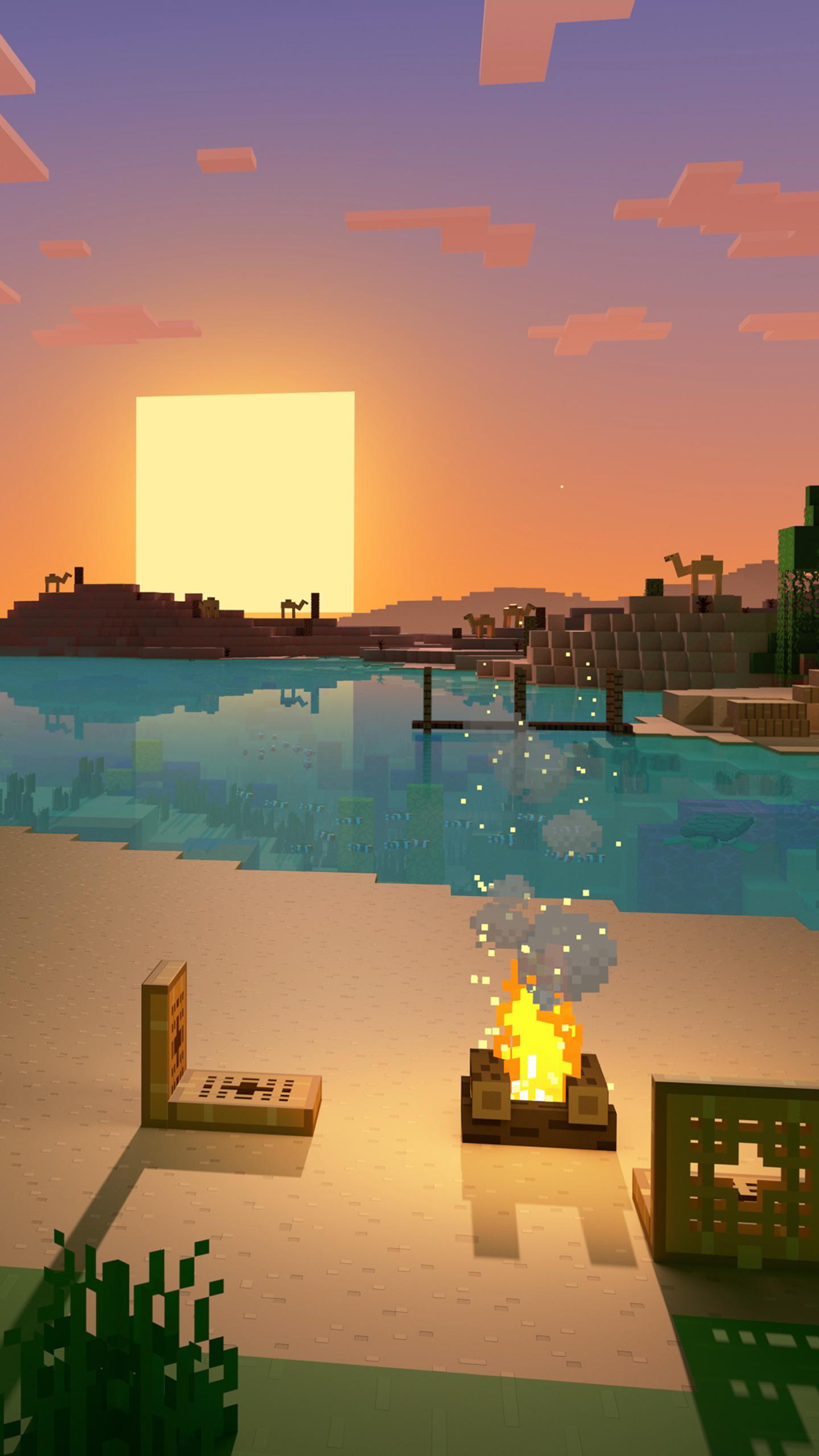 1440x2560 Minecraft iPad Wallpaper