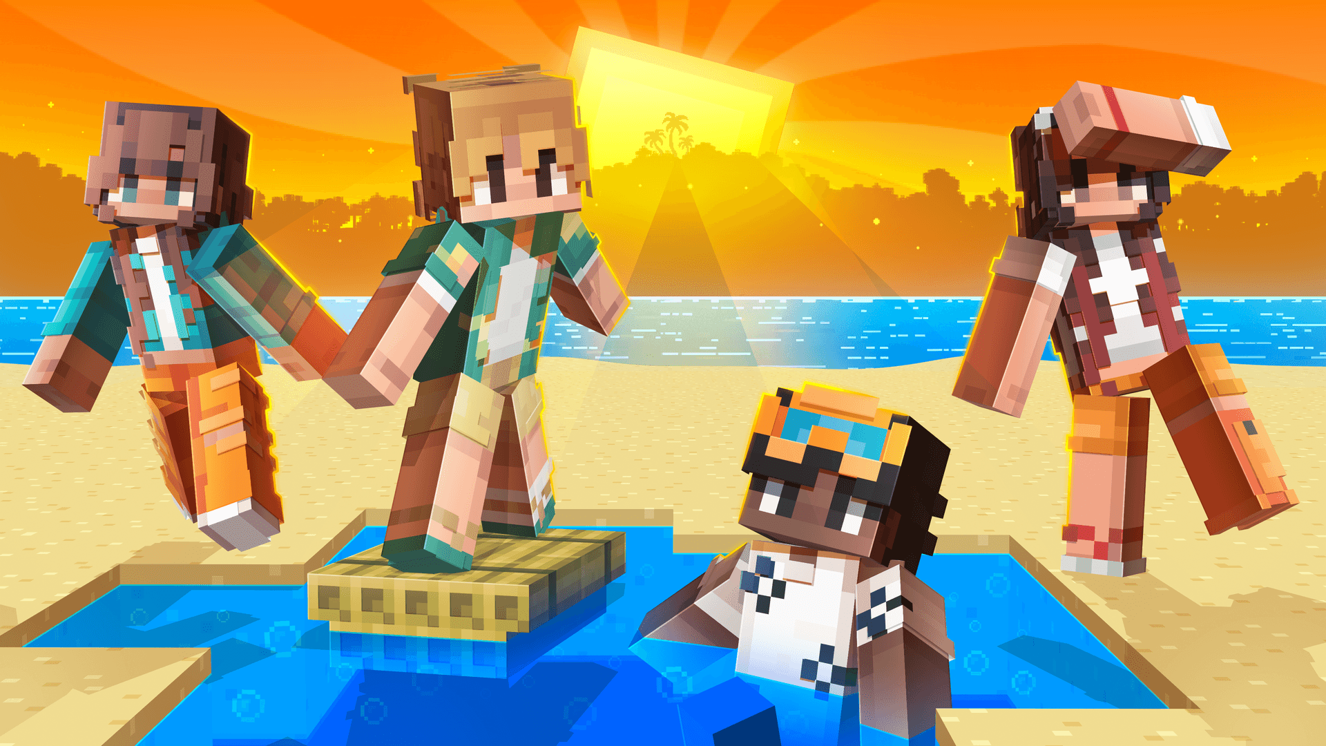 1920x1080 Summer Teens Bedrock Skins