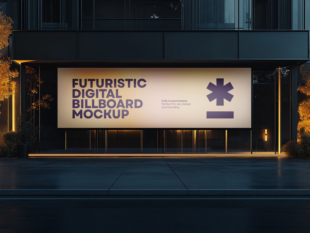 1024x768 Modern Urban Billboard Mockup