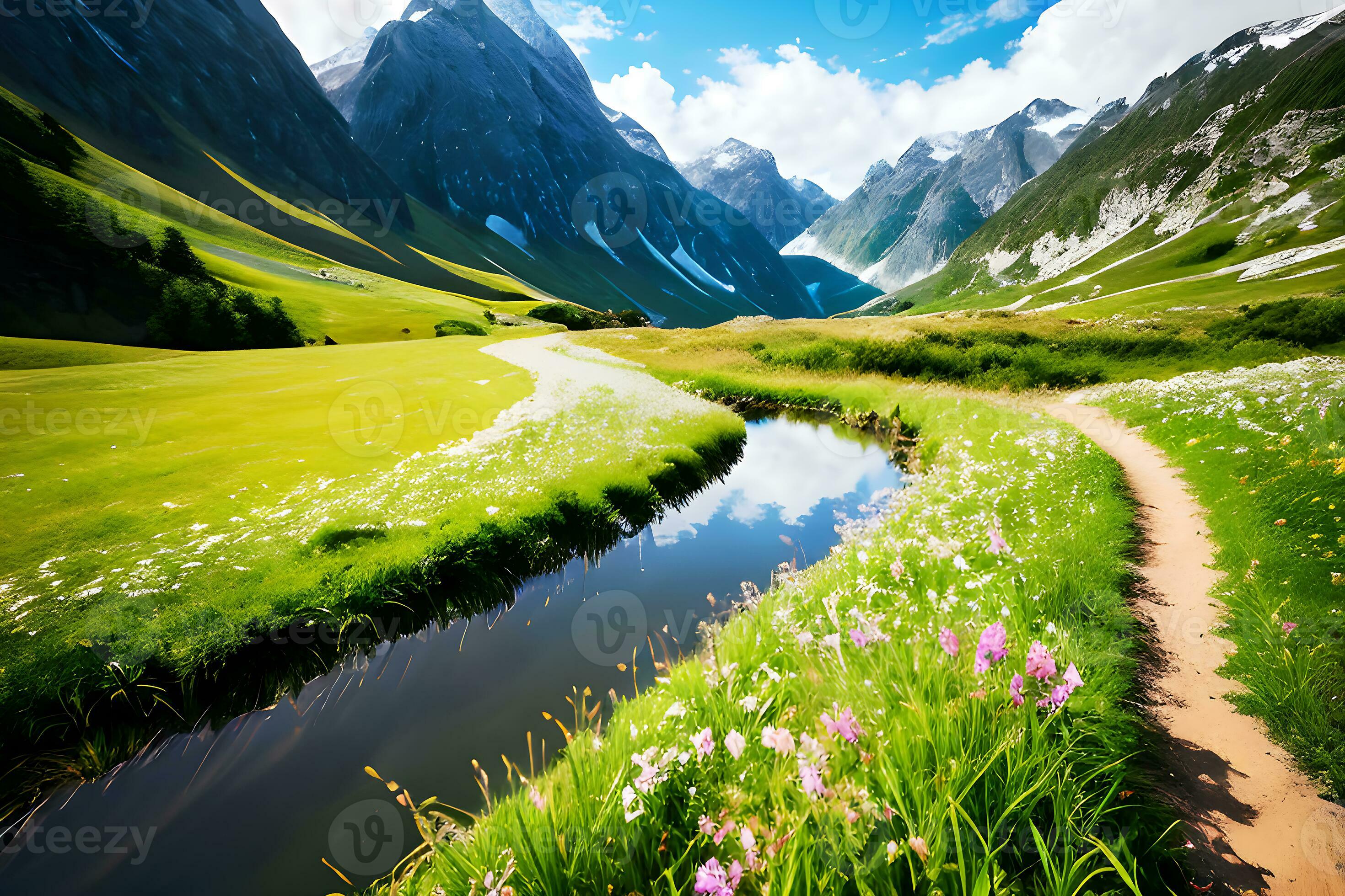 2940x1960 HD wallpaper Beautiful Scenery ultra HD Sunset Wallpaper Top HD Landscape, green background 4k, 8k, 16k, high resolution and cinematic photography. AI generated