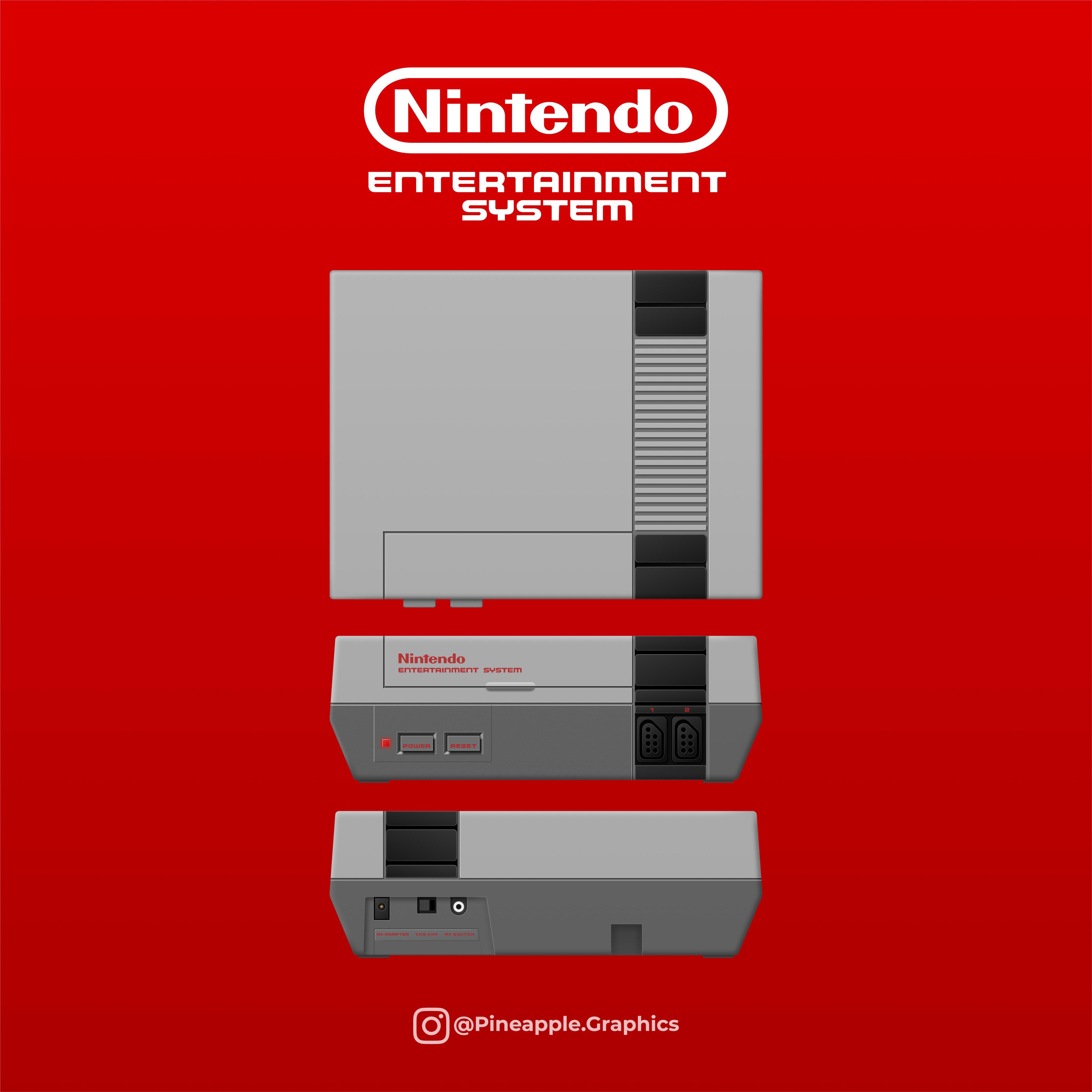 4276x4276 Nintendo Entertainment System vector illustration