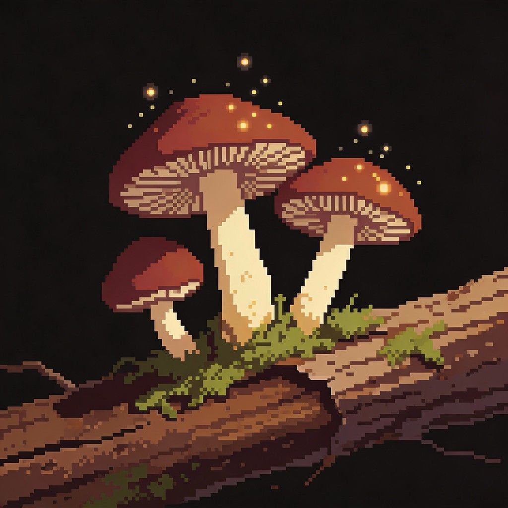 1024x1024 Download Cozy Pixel Fantasy Image, Mushroom, Pixel