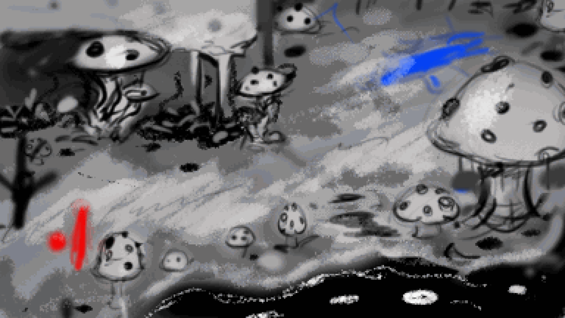 1920x1080 mushroom environment pixel art