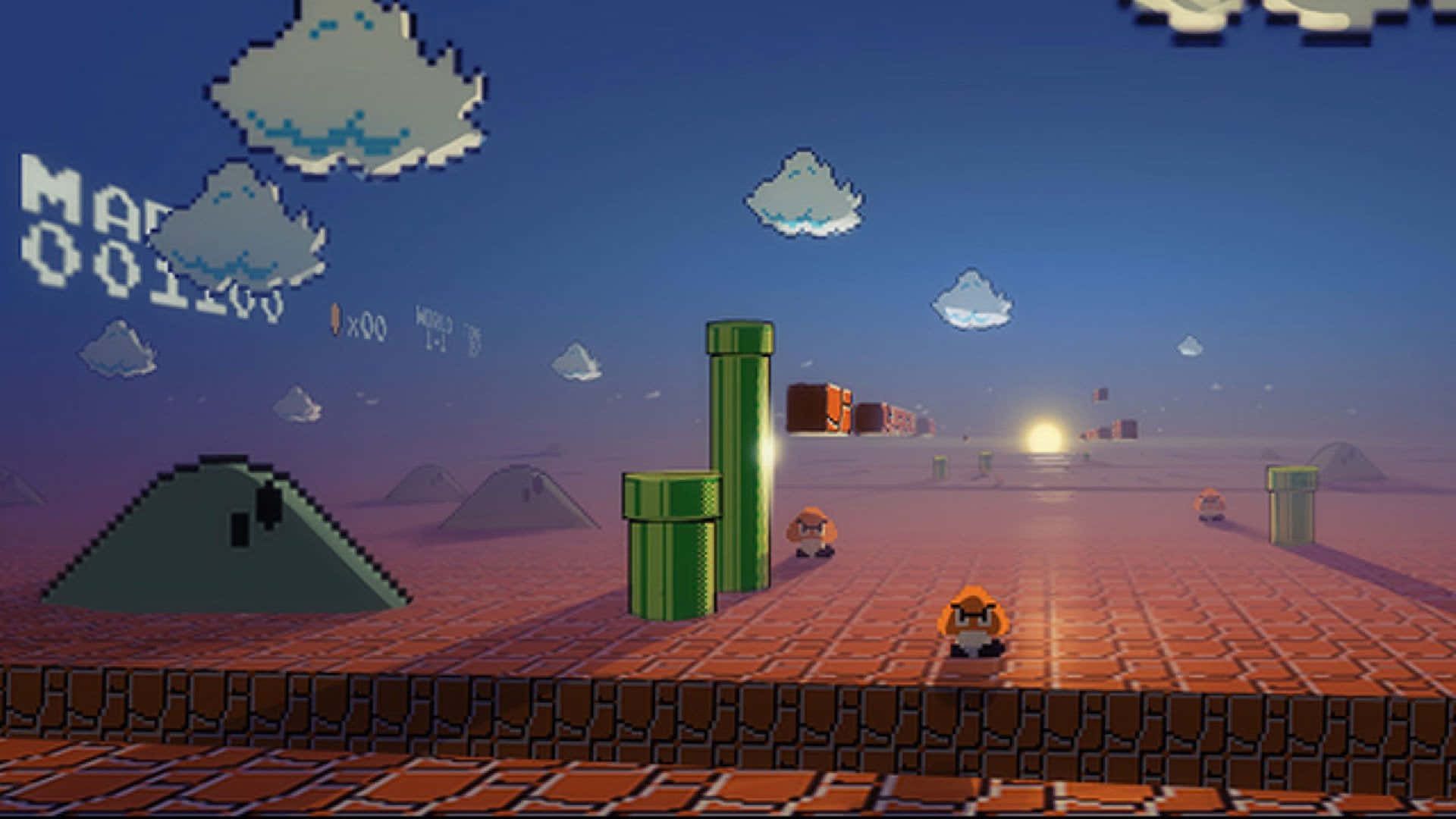 1920x1080 Download Enchanting Mushroom Kingdom Landscape Wallpaper