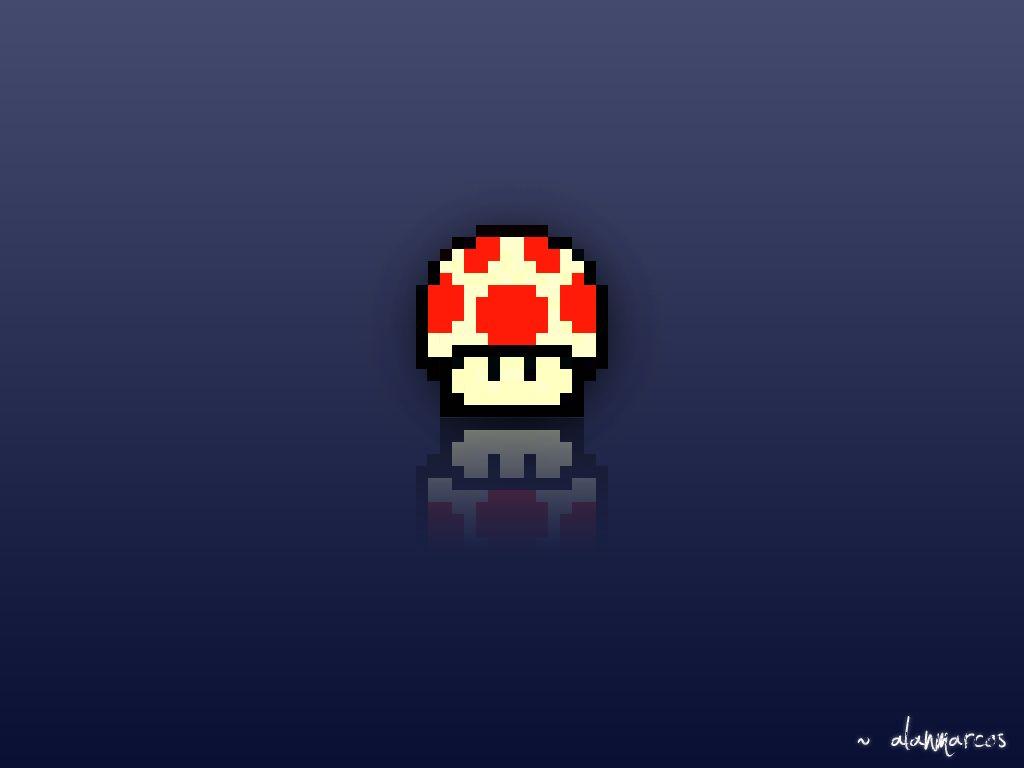 1024x768 Mario Mushrooms Wallpaper