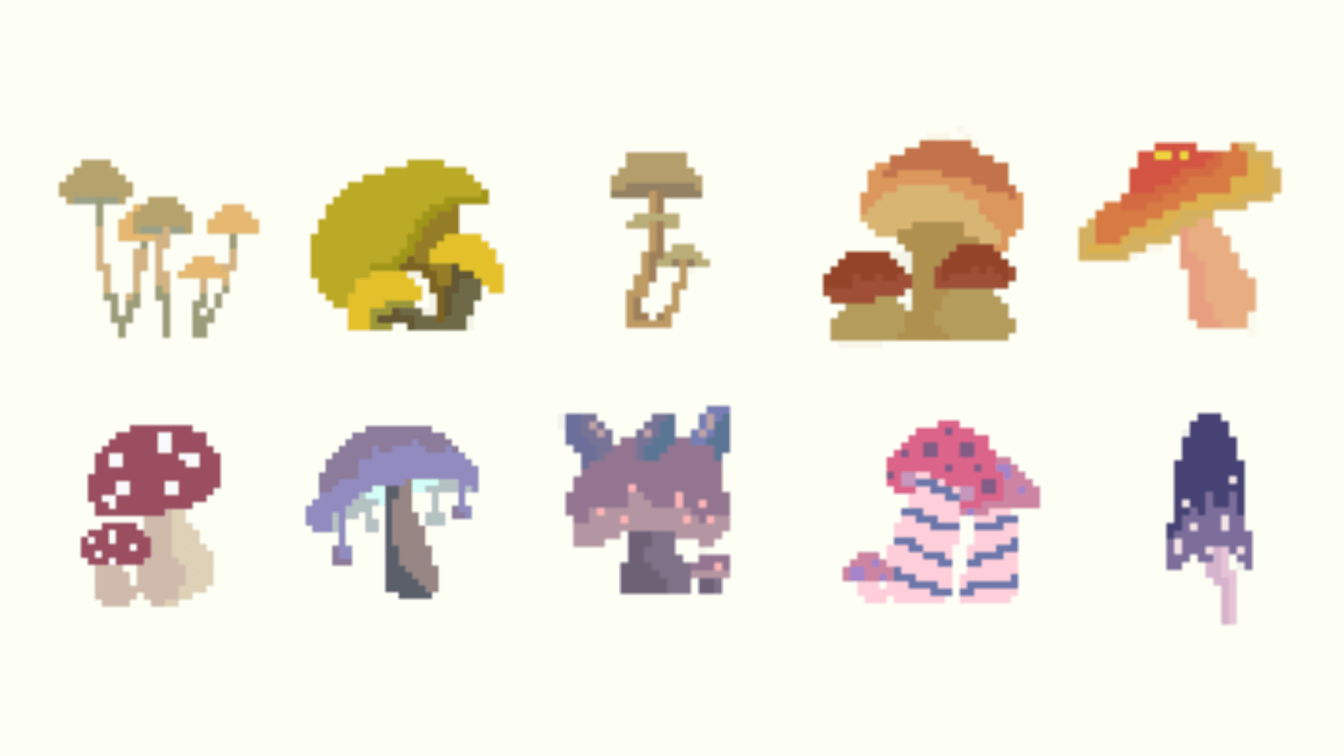 1920x1080 PIXEL MUSHROOM ASSET!