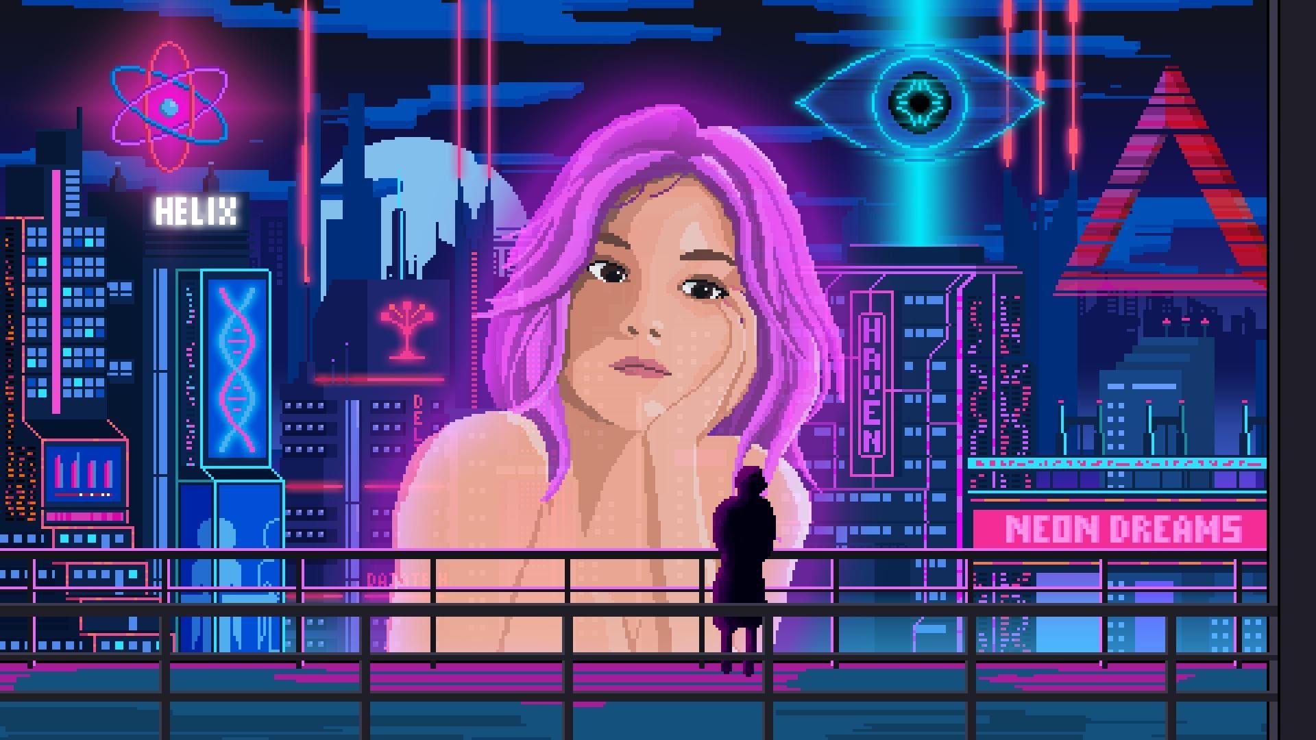 1920x1080 Blade Runner 2049 inspired pixel art