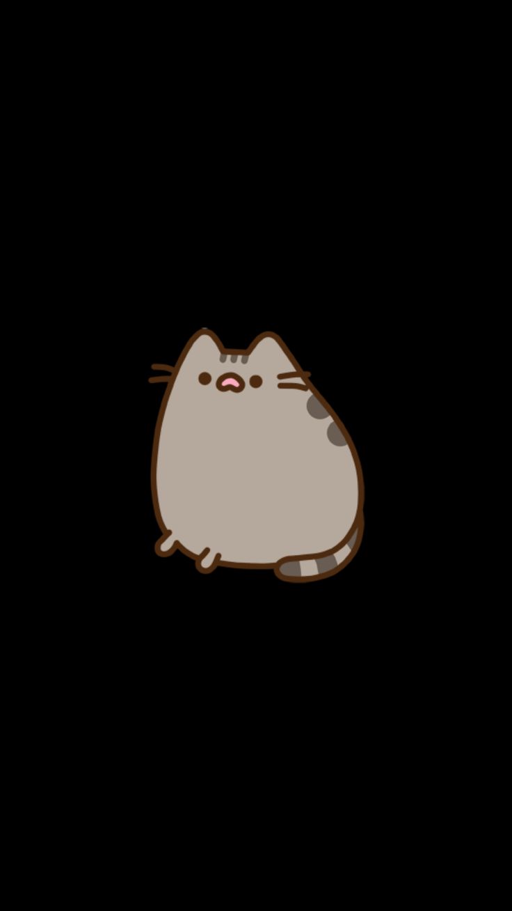 736x1308 Cute Pusheen Wallpaper for Your Phone. Black and white cat art, Cute cartoon cat on