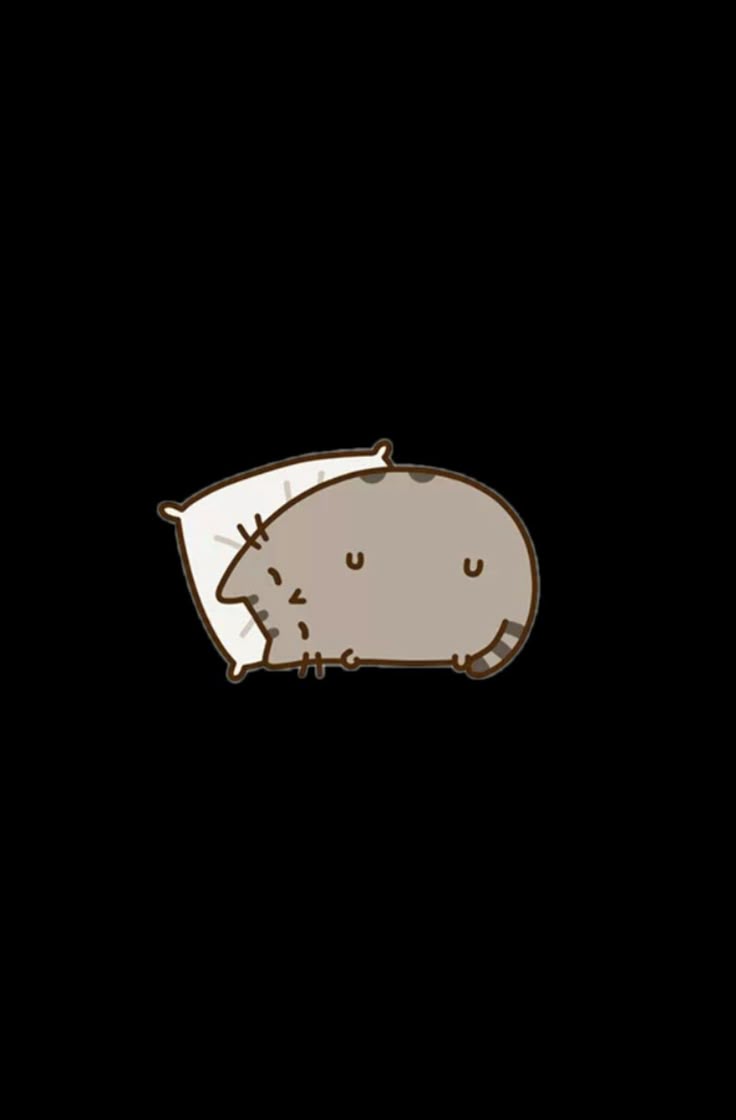 736x1120 Cute Cartoon Hippo Sleeping in the Dark. Black pusheen wallpaper, Dark pusheen, Wallpaper cute