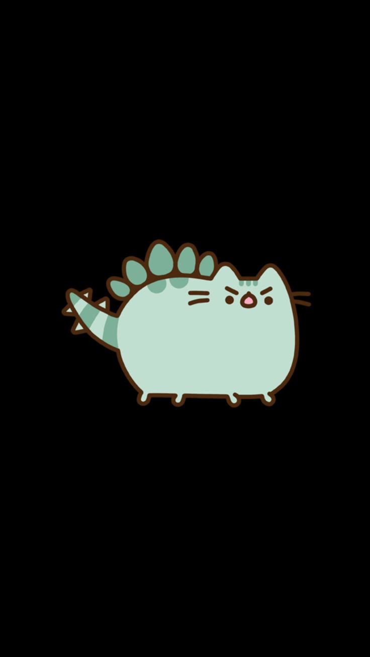 736x1308 Pusheen black cat. Goth pusheen, Green pusheen wallpaper, Pusheen cat wallpaper