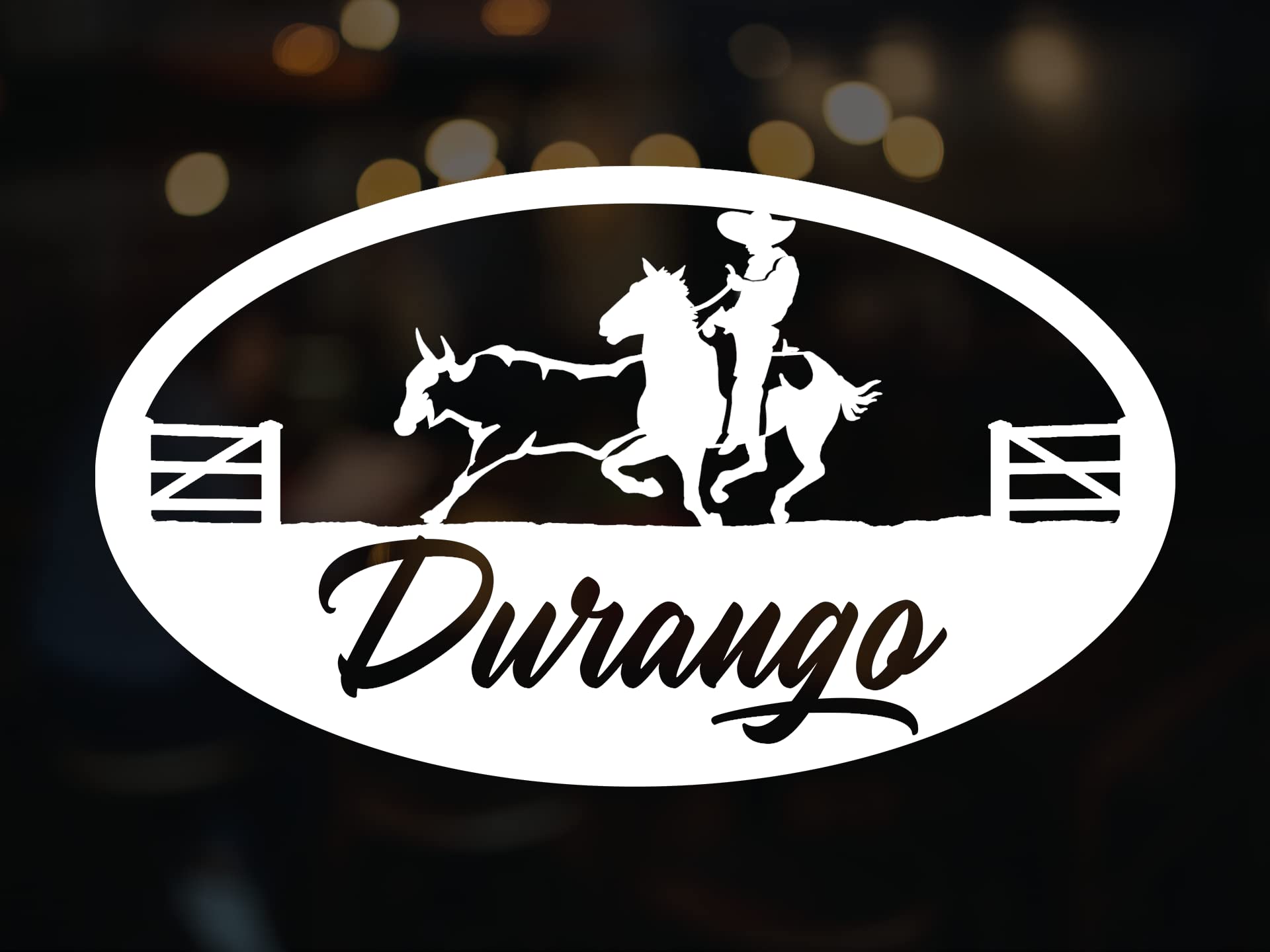 1920x1440 Durango Mexico Decal Sticker Coleadero Charreada Rodeo Vinyl Stickers para carros Diseño Charro de Mexico Calcomanias para Trocas y Carros (14 x Durango) : Tools & Home Improvement