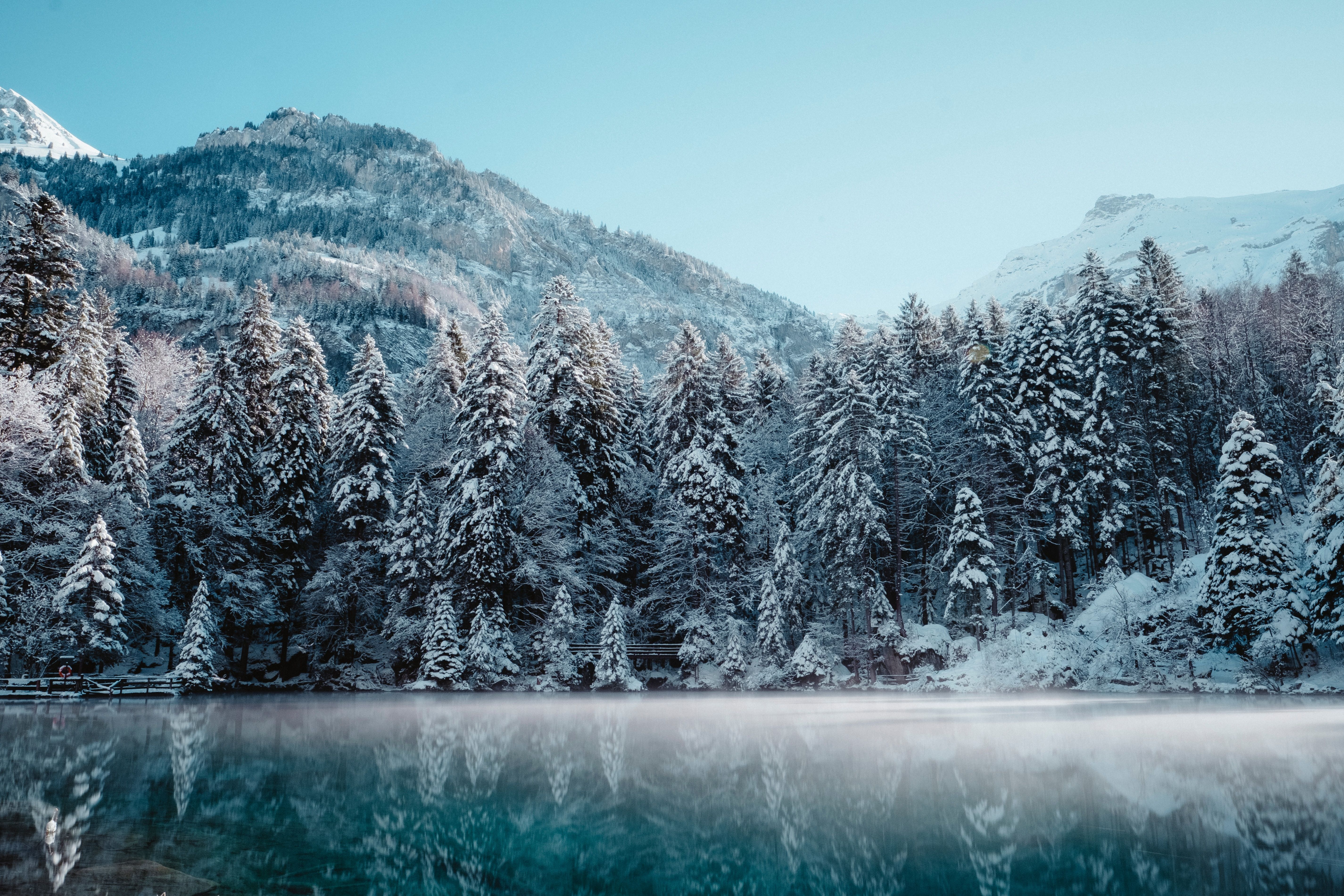 5701x3801 Switzerland Winter Reflection 5k Wallpaper, HD Nature Wallpaper, 4k Wallpaper, Image, Background, Photos and Picture