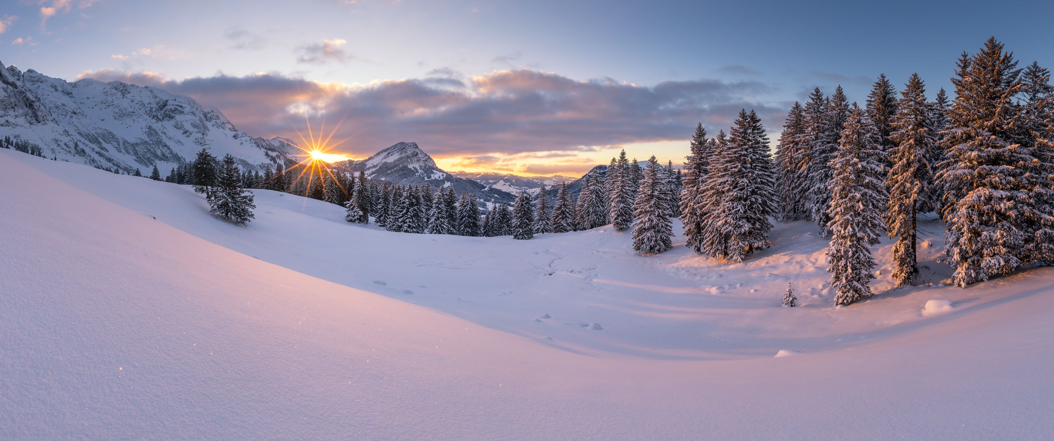 3440x1440 Download Switzerland, Ultrawide, Winter, Snow Wallpaper in 3440x1440 Resolution