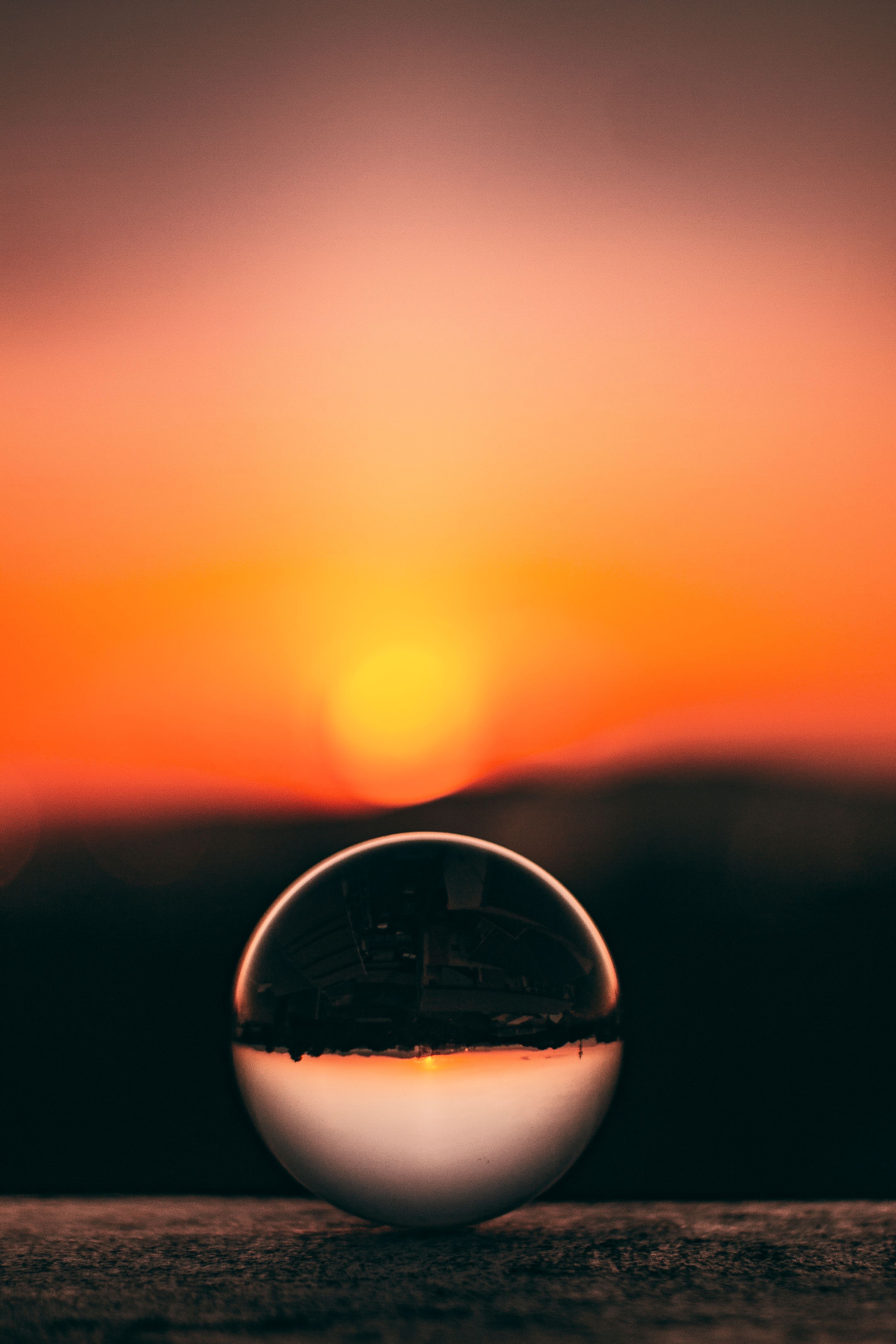 2848x4272 Orange Glass Bottle on Black and White Surface · Free