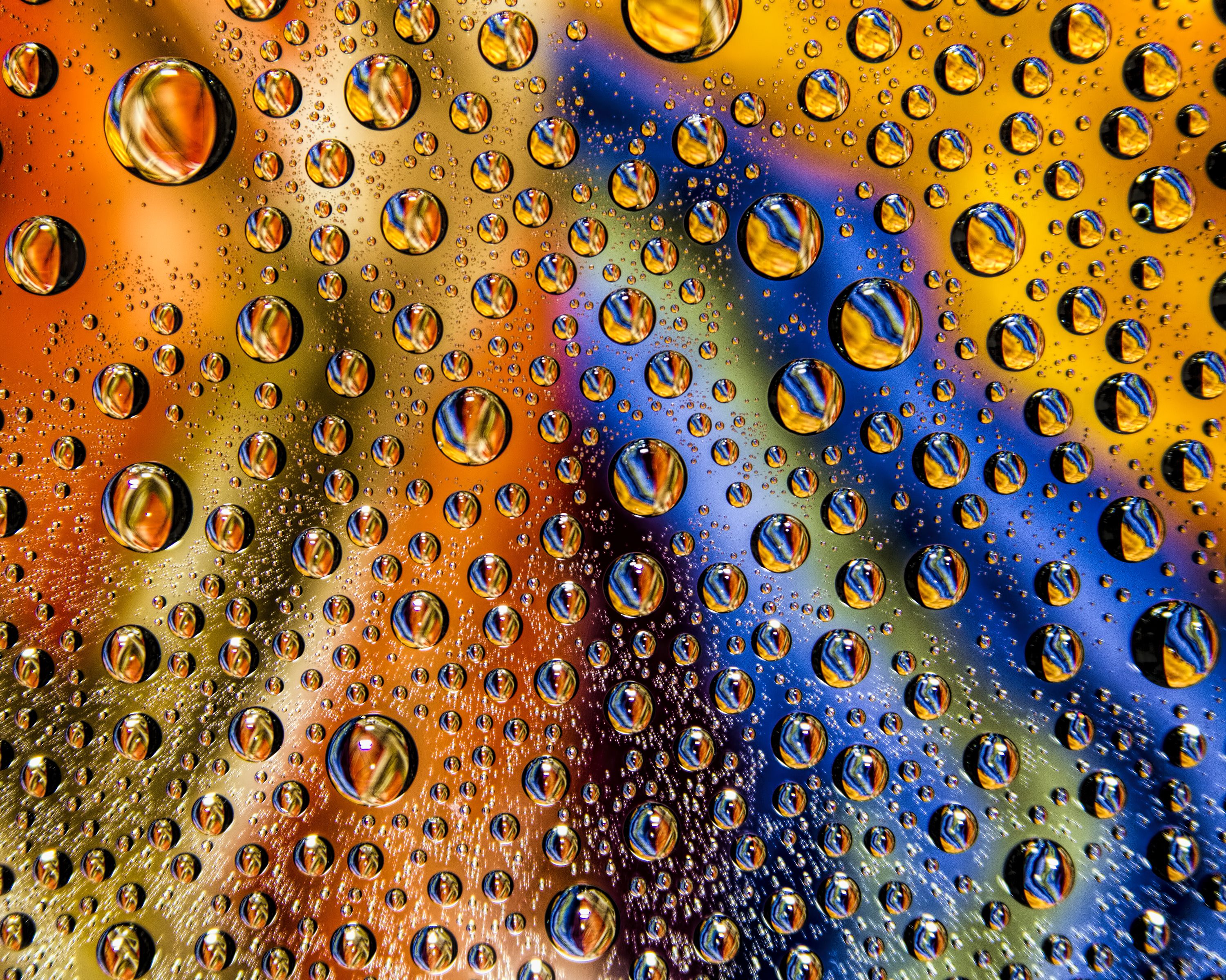 3000x2400 Wallpaper Water Droplets on Clear Glass, Background Free Image