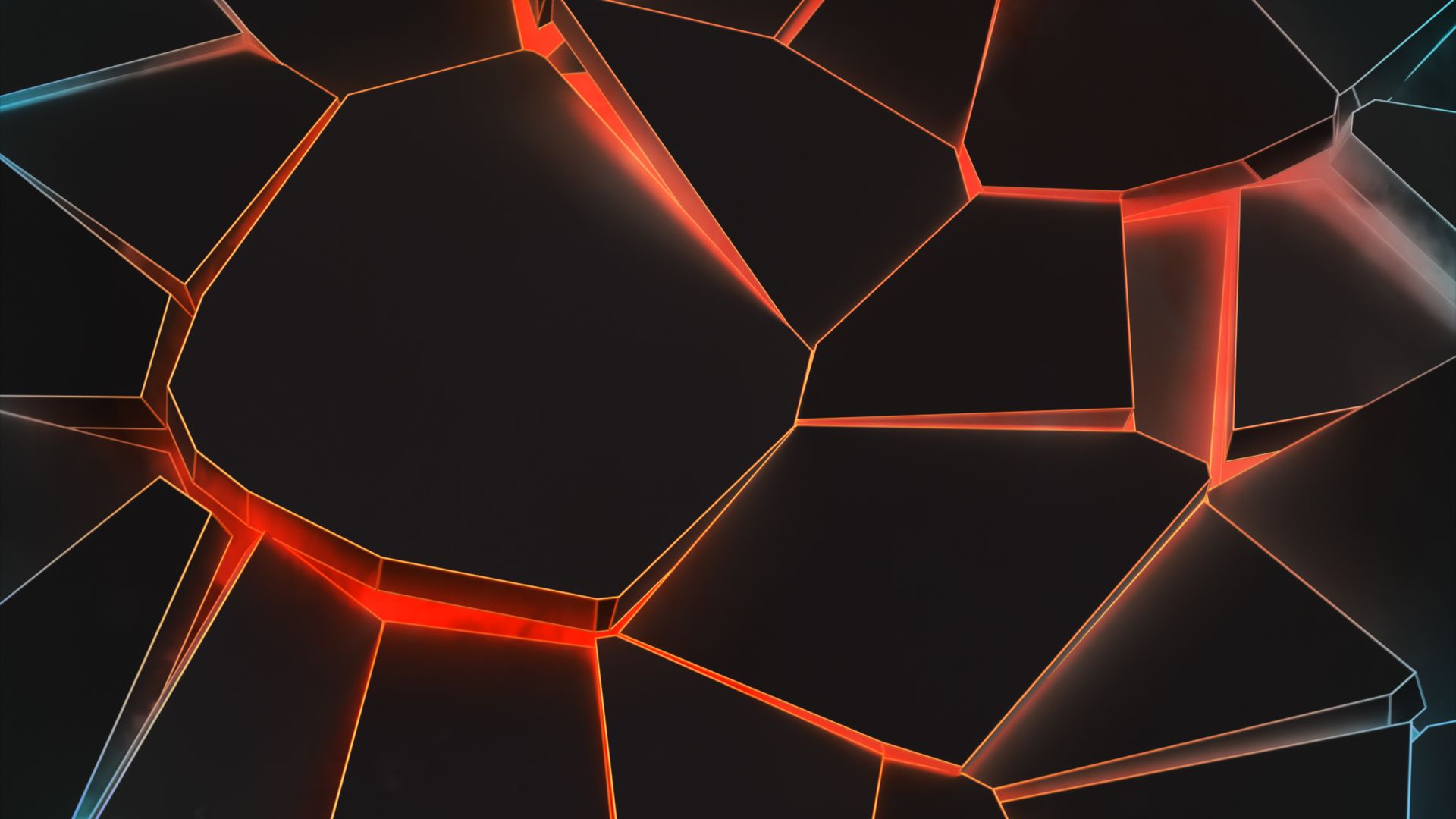 1920x1080 Download Broken glass, Cracks, Glow, Neon, Fragments, Glass Wallpaper in 1920x1080 Resolution