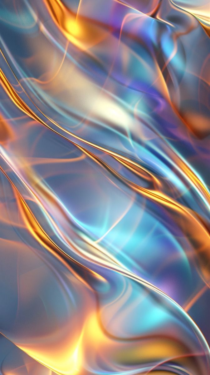 673x1201 3D Rendering Abstract Liquid Glass Wallpaper