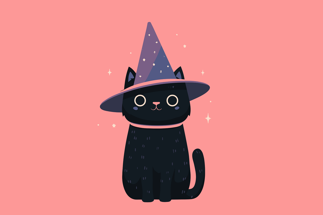 1280x853 Download Ai Generated Wizard Cat. Royalty Free Vector Graphic