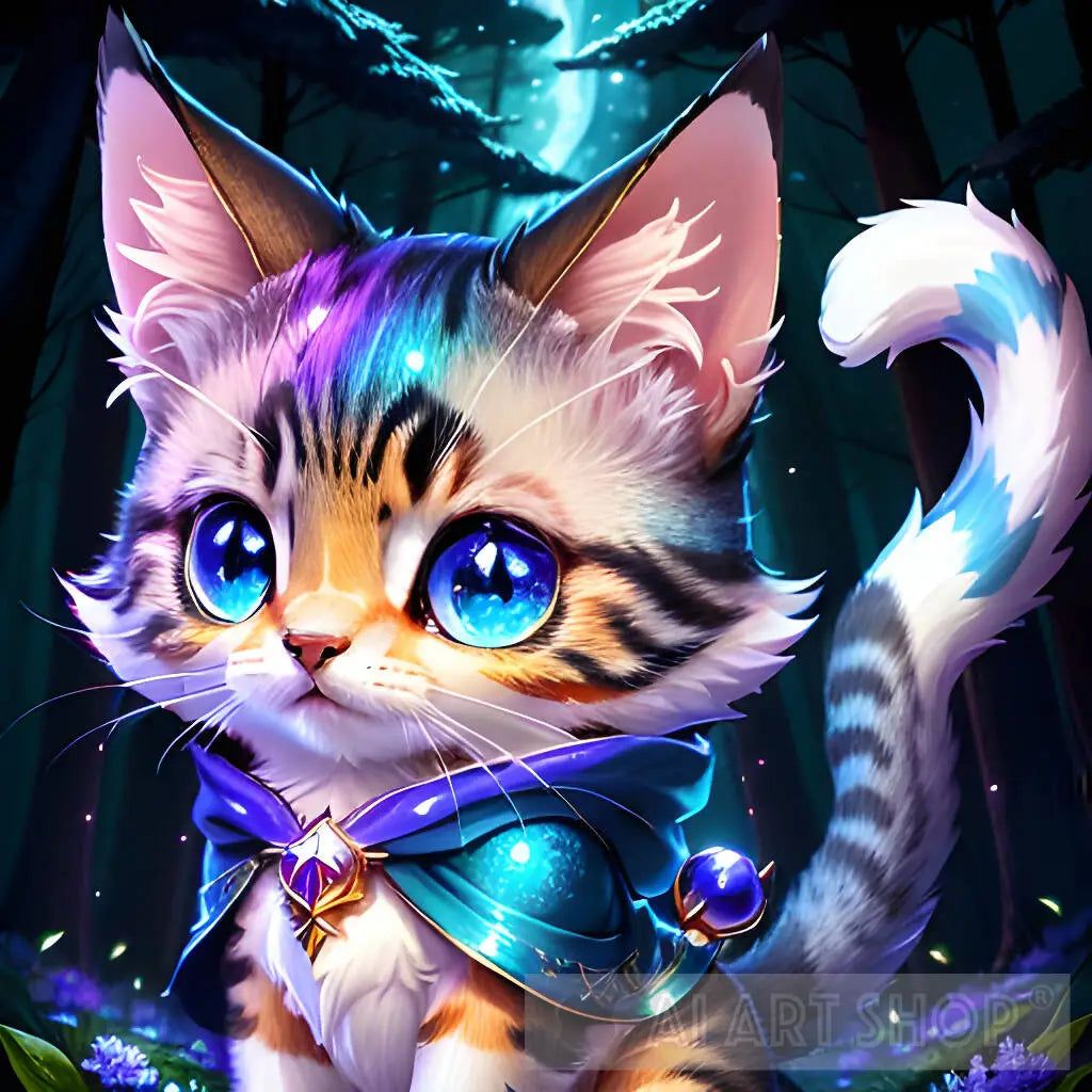 1024x1024 cute wizard cat