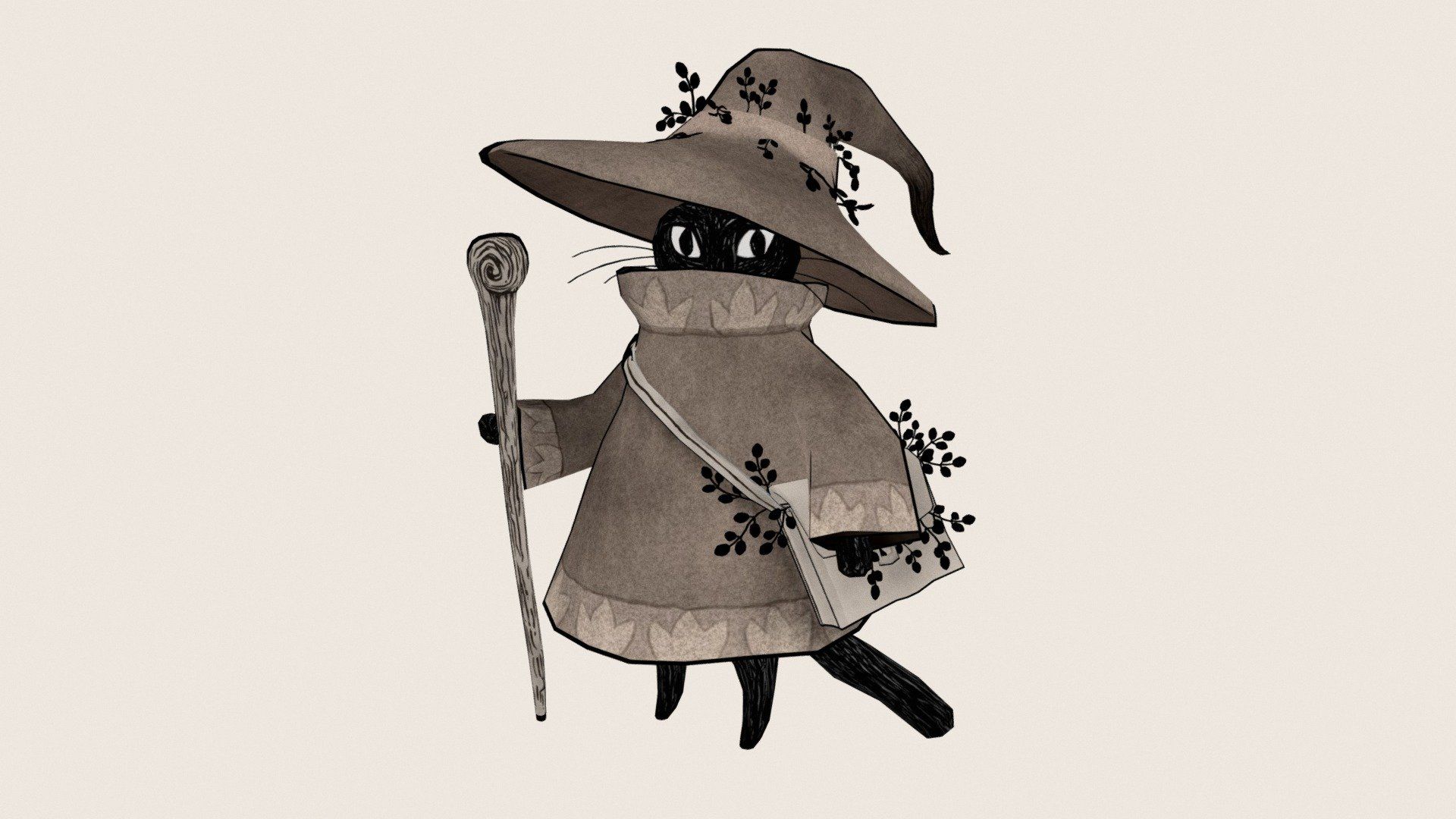 1920x1080 The Wizard Cat (original concept: Heikala) model by Jessica Stanjo [3caf404]