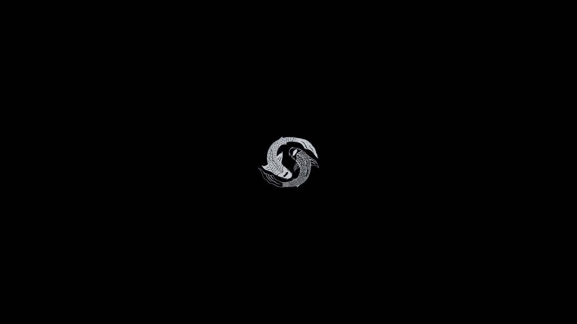 1920x1080 Download Minimalist Koi Fish Black Background Wallpaper