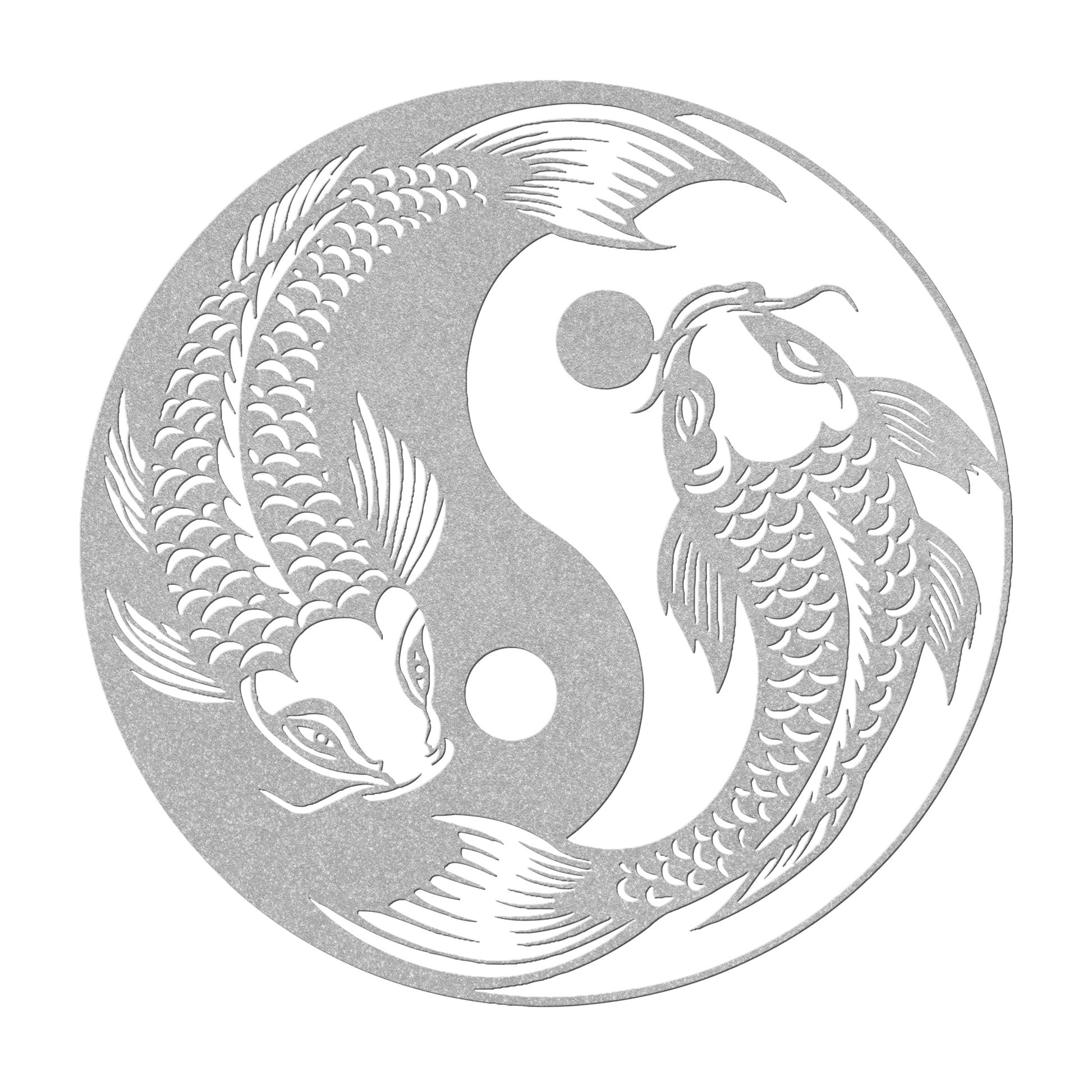 1946x1946 Koi Fish Metal Wall Art. Yin Yang Sign. Metal Art Signs