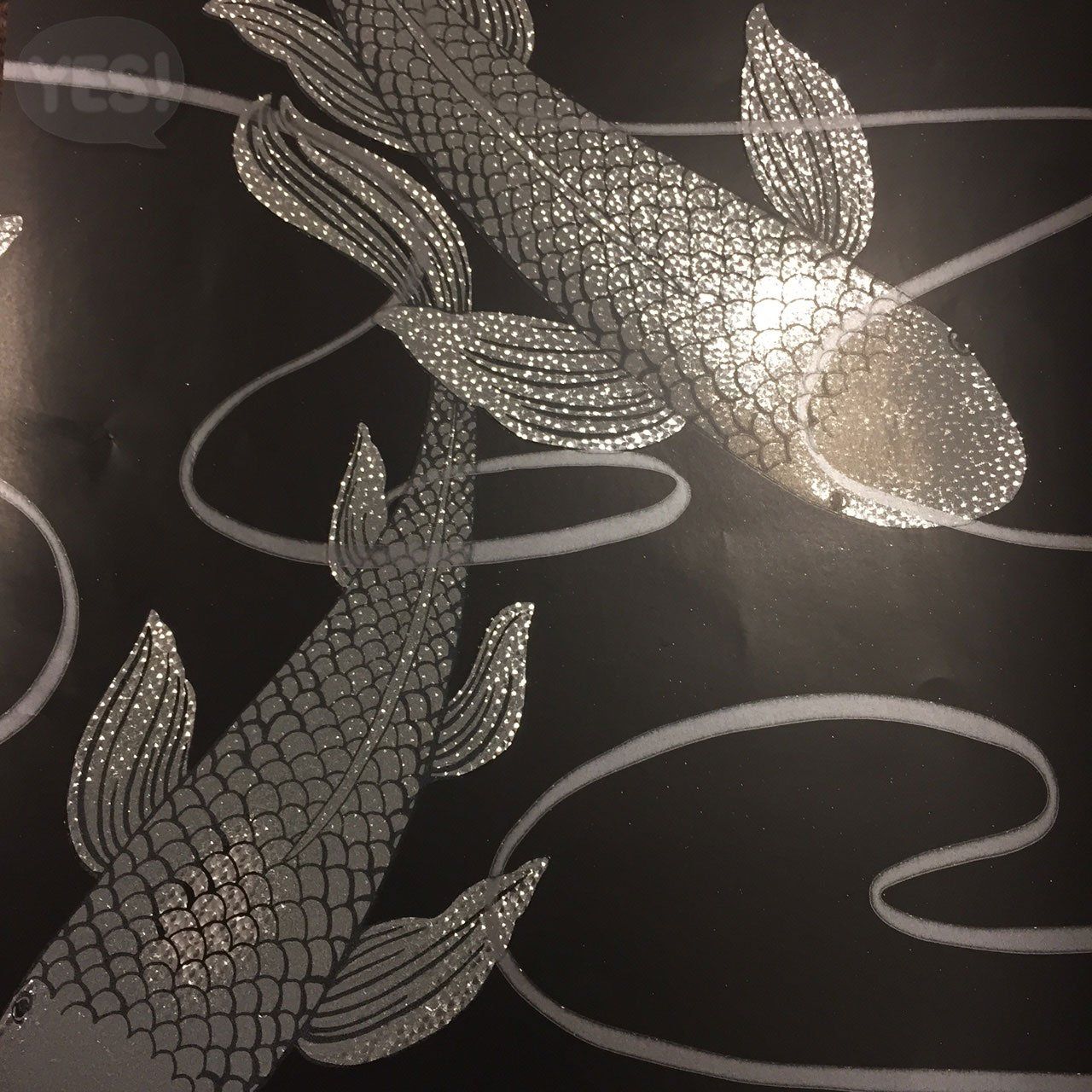 1280x1280 Arthouse, Koromo Black Eclipse Koi Fish Wallpaper, Boho Home Décor: Buy Online at Best Price in UAE