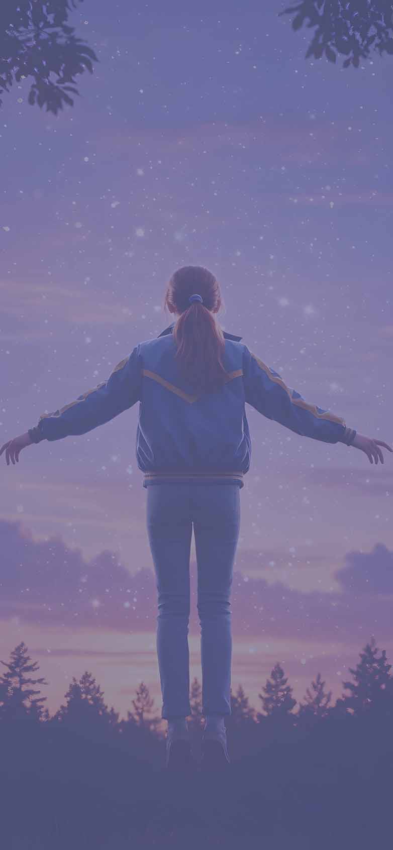 782x1692 Stranger Things Max Mayfield Levitating Sunset Wallpaper iPhone