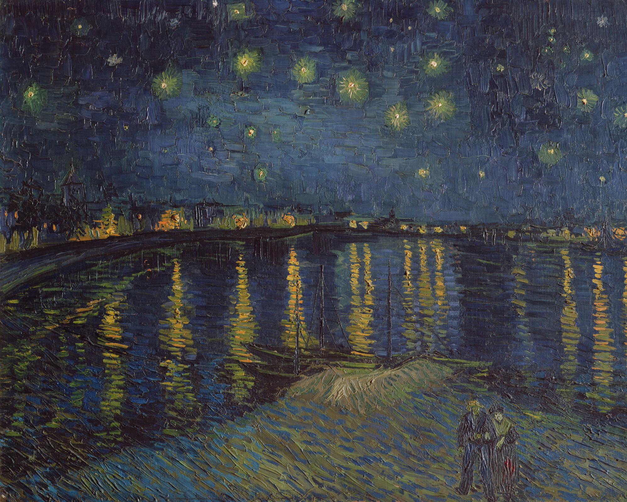 1995x1595 Starry Night over Rhone mural van Gogh