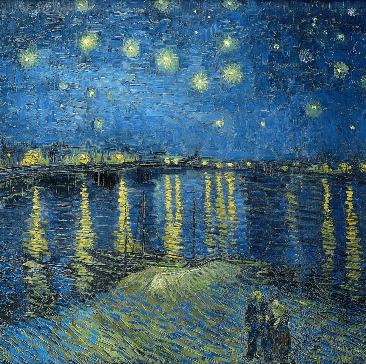 1227x1221 Starry Night Over the Rhone Wall Art. Canvas & Framed Prints