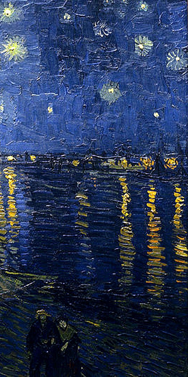 736x1471 Vincent Van Gogh 'Starry Night over the Rhone' detail right