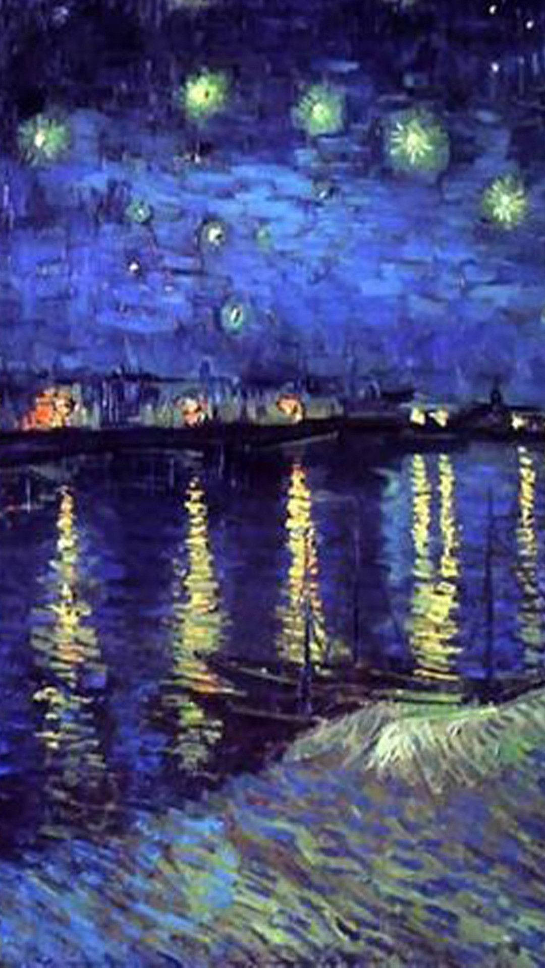 1080x1920 Download Blurry Starry Night Over The Rhone Indie Phone Wallpaper