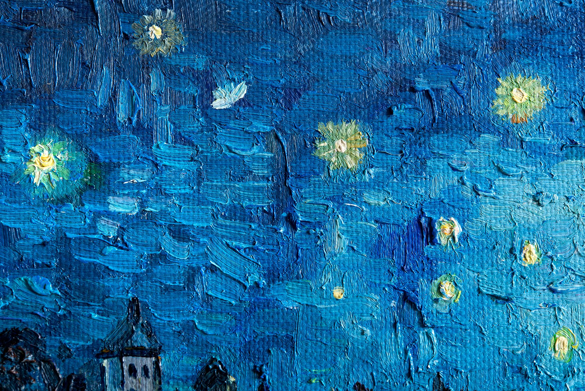 1920x1282 Starry Night over the Rhone framed Van Gogh replica. Van Gogh Studio