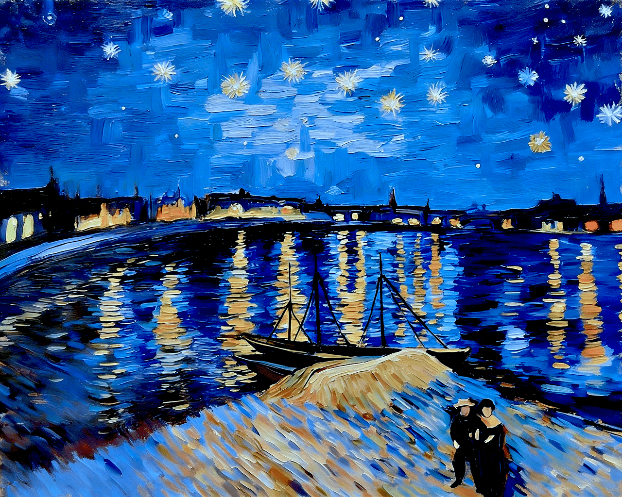 1280x1024 Van Gogh's Starry Night Over the Rhone