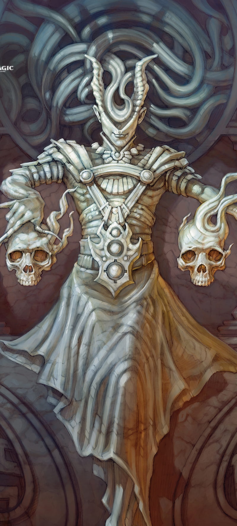 800x1778 Ashiok, gathering, magic, mtg, sculpt, skull, tcg, HD phone wallpaper