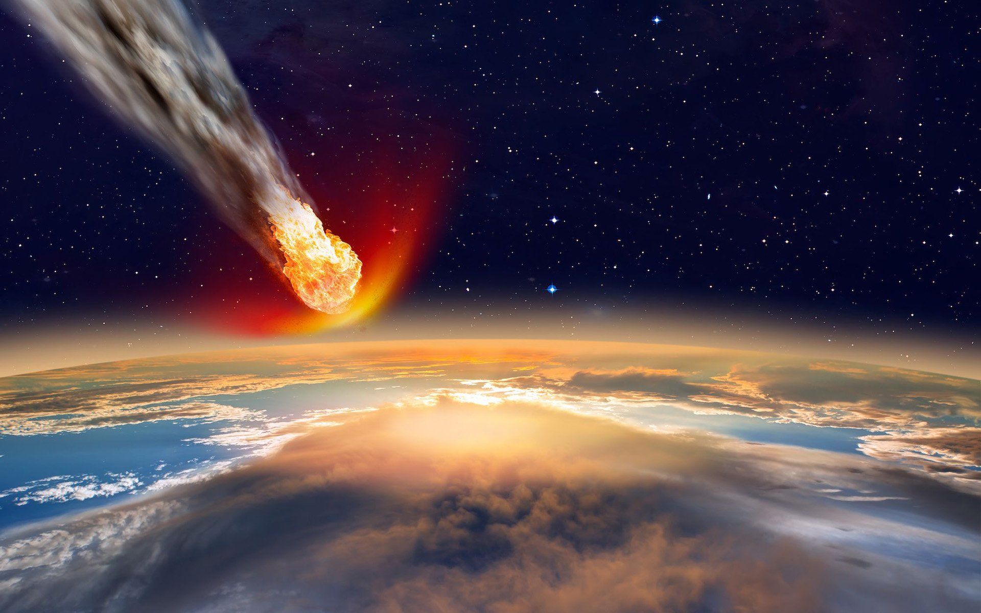 1920x1200 HD Wallpaper: Meteorite Impact In Sci Fi Spacex1200