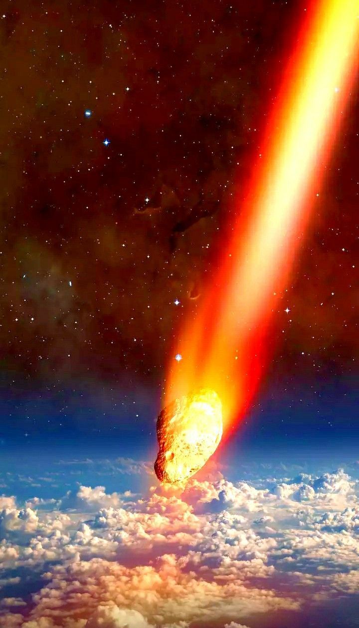 720x1258 Meteorite Impact on Earth. Meteor meteorite meteoroid, Jupiter space wallpaper hd, Space wallpaper realistic
