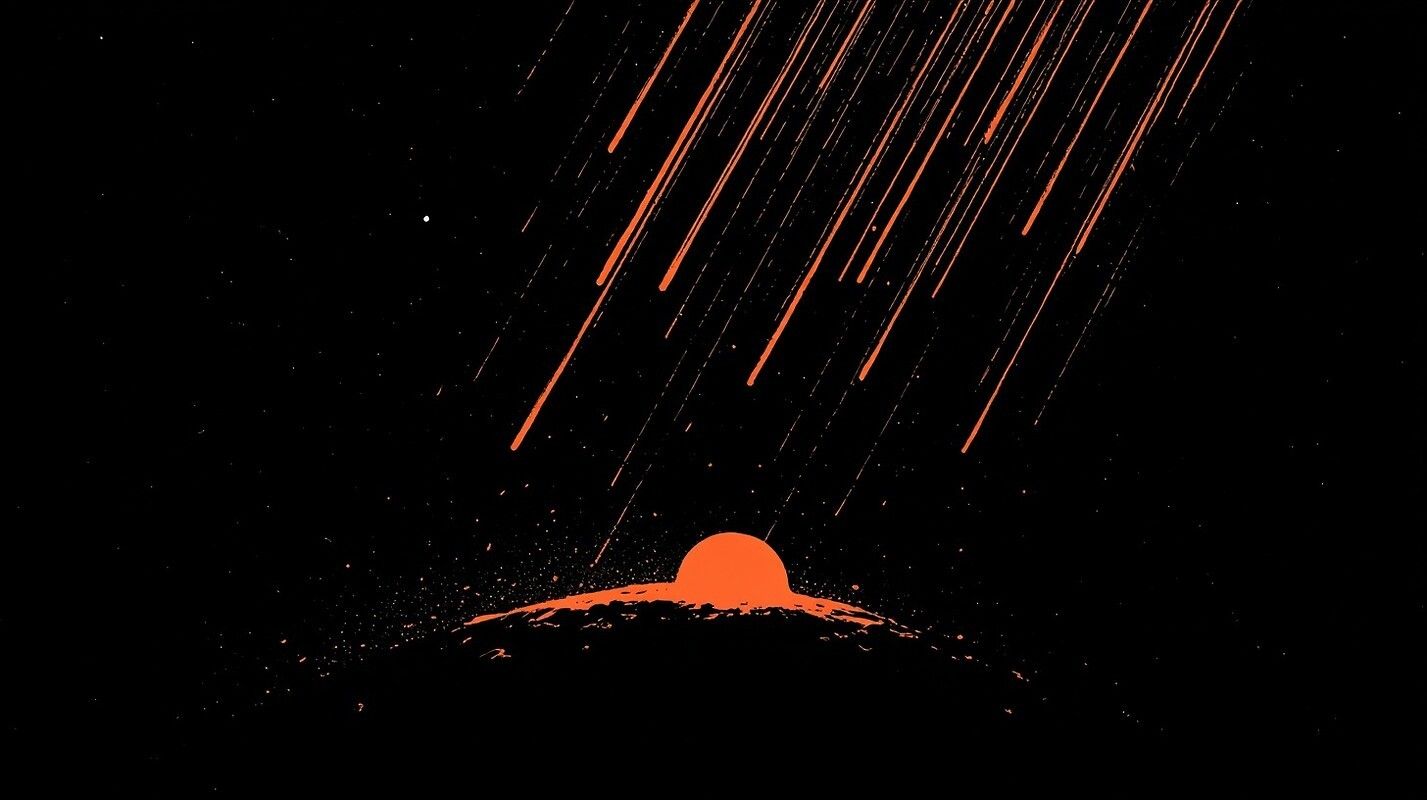 1427x800 Saul Bass Inspired Asteroid Impact Free Wallpaper Download Free Saul Bass Inspired Asteroid Impact HD Wallpaper To Your Mobile Phone Or Tablet