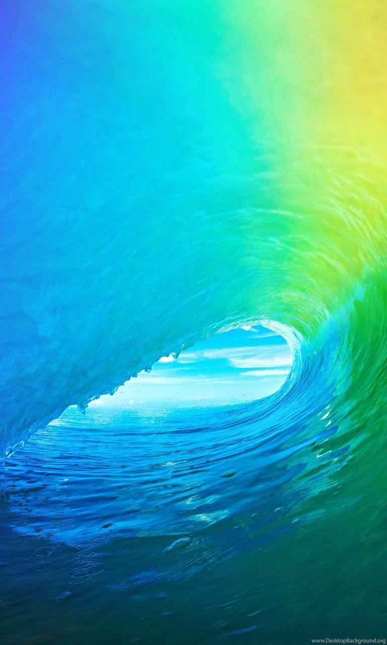 768x1280 iPhone 6s Colorful Wave Beach Wallpaper HD • IPhones Wallpaper Desktop Background