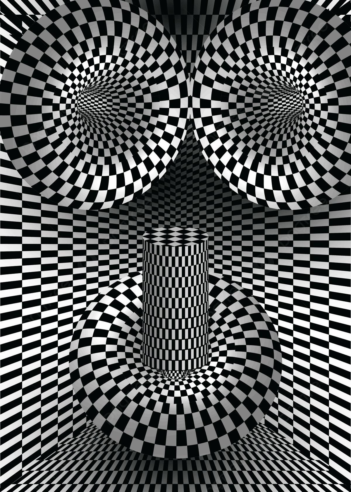 1200x1680 3D Three Dimensional Grid Black And White Grid Background Wallpaper Image For Free Download
