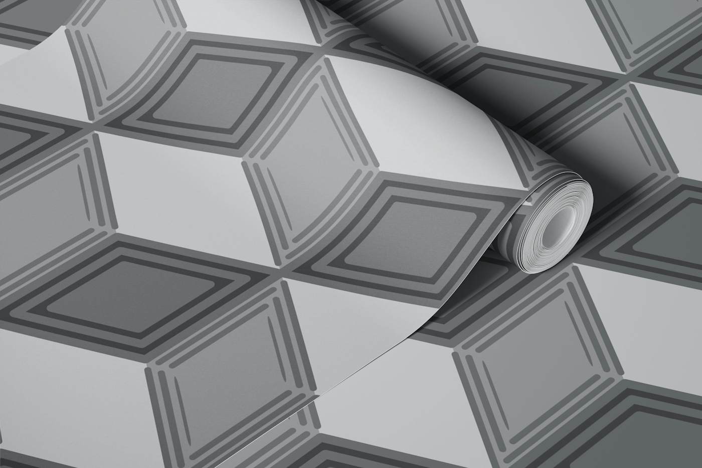 1400x933 Grey Geometric Cube Wallpaper