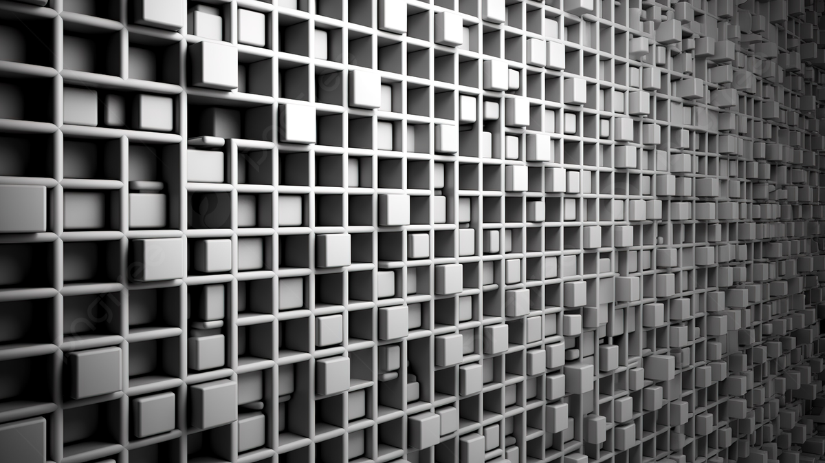1200x673 Contemporary Grid Square Art Seamless White And Black Pattern Wall Background Rendered In 3D, Grid Pattern, 3D Pattern, Light Pattern Background Image And Wallpaper for Free Download