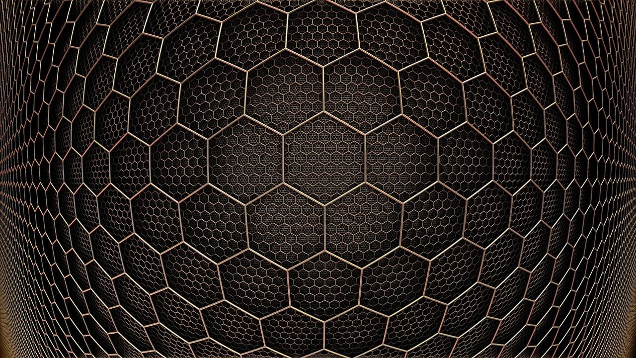 1280x720 Download Background Texture Hexagon Grid. Royalty Free Stock Illustration Image