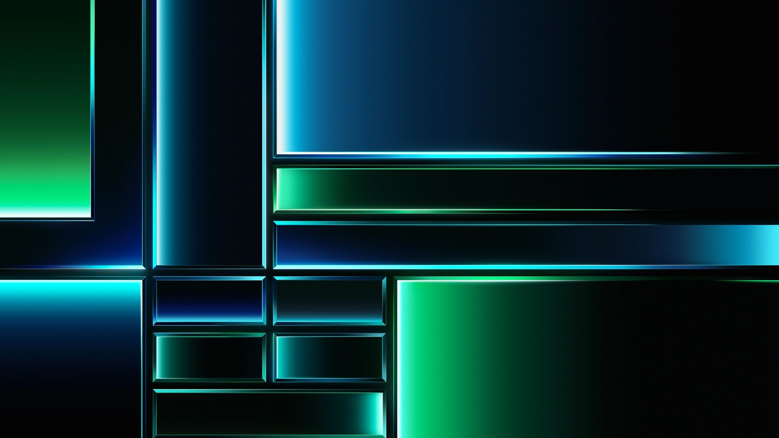 2560x1440 Grid Wallpaper 4K, Dark theme, Green background