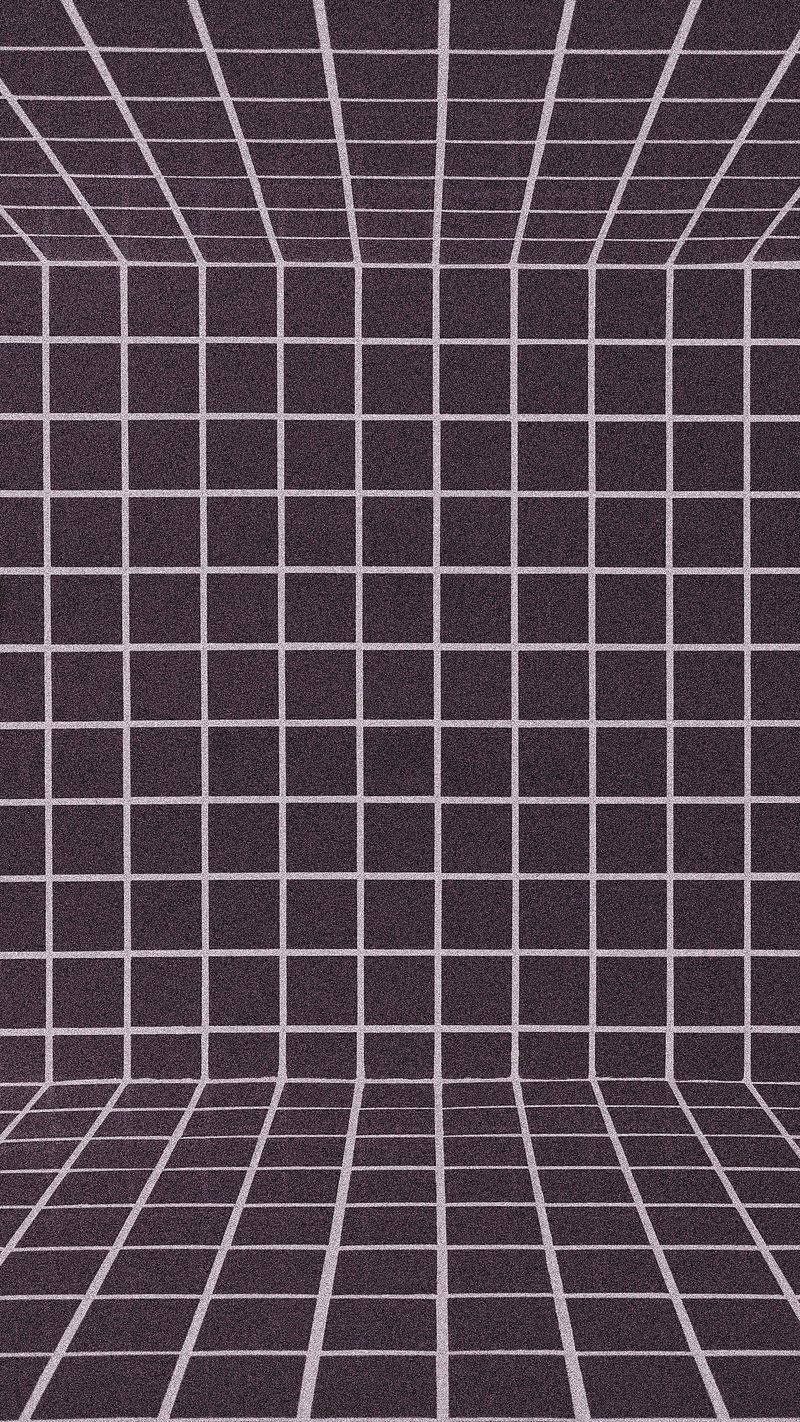 800x1422 3D wireframe grid room background
